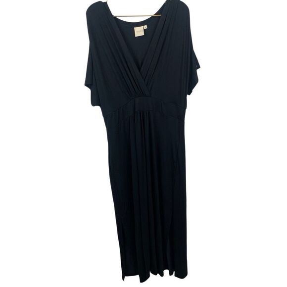 Reistor Women's Dress Modal Spandex‎ Stretchy Maxi Dress Black Size XL - Picture 1 of 8